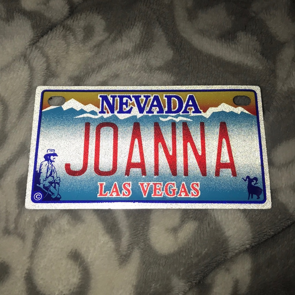 JoAnna License plate